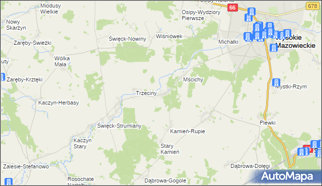 mapa Dąbrowa-Dzięciel, Dąbrowa-Dzięciel na mapie Targeo