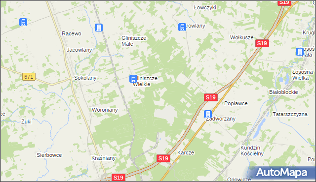 mapa Dąbrówka gmina Sokółka, Dąbrówka gmina Sokółka na mapie Targeo