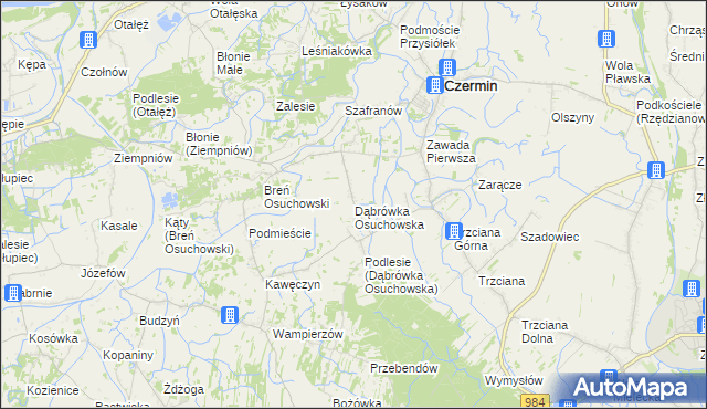 mapa Dąbrówka Osuchowska, Dąbrówka Osuchowska na mapie Targeo