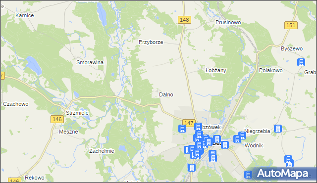 mapa Dalno, Dalno na mapie Targeo