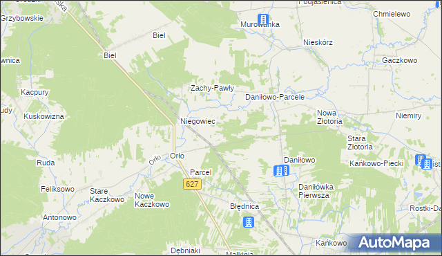 mapa Daniłówka Druga, Daniłówka Druga na mapie Targeo