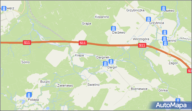 mapa Darginek, Darginek na mapie Targeo
