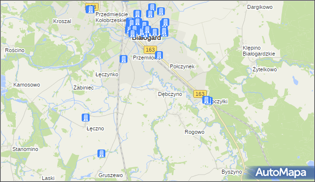 mapa Dębczyno, Dębczyno na mapie Targeo