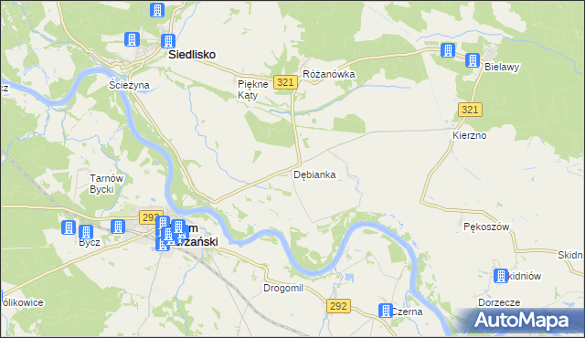 mapa Dębianka, Dębianka na mapie Targeo