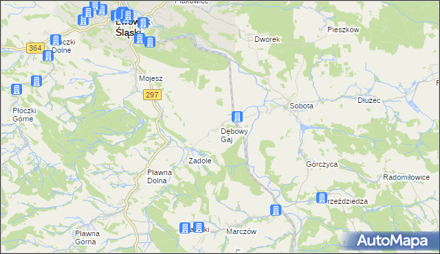 mapa Dębowy Gaj, Dębowy Gaj na mapie Targeo
