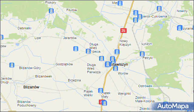 mapa Długa Wieś Druga, Długa Wieś Druga na mapie Targeo
