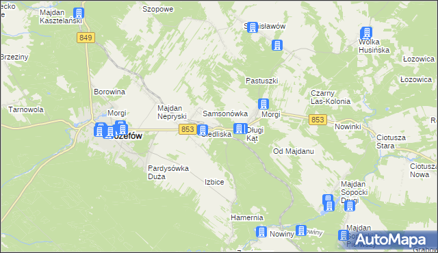 mapa Długi Kąt-Osada, Długi Kąt-Osada na mapie Targeo