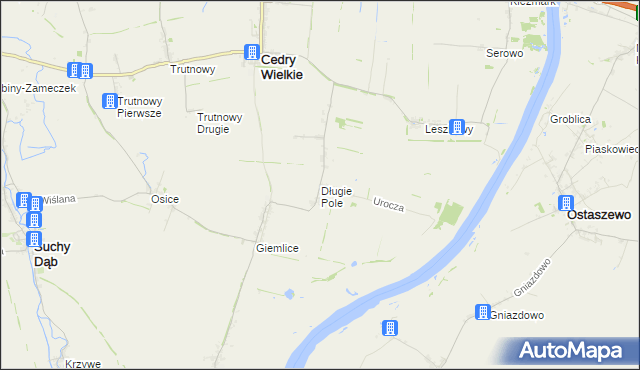 mapa Długie Pole, Długie Pole na mapie Targeo