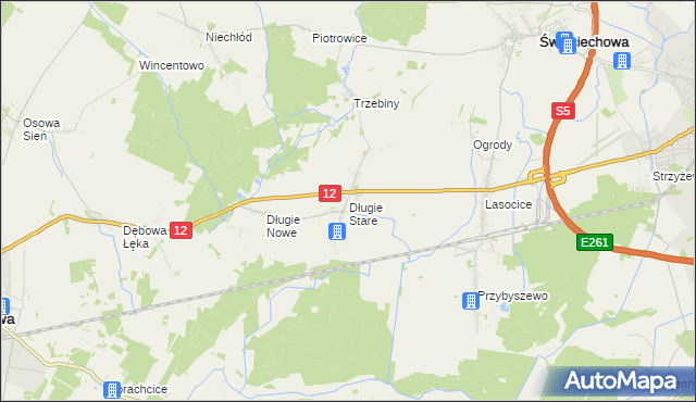 mapa Długie Stare, Długie Stare na mapie Targeo
