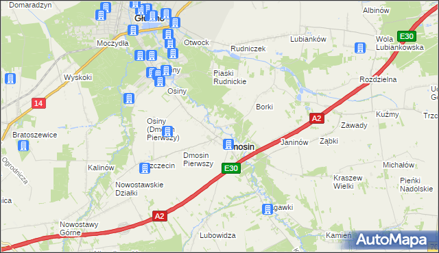 mapa Dmosin Drugi, Dmosin Drugi na mapie Targeo