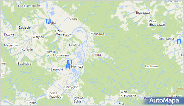 mapa Dobra gmina Sanok, Dobra gmina Sanok na mapie Targeo
