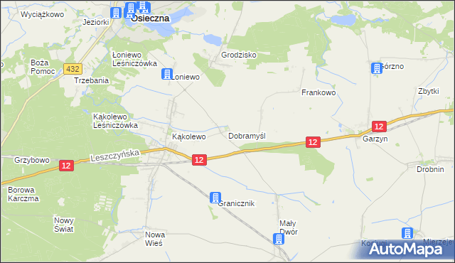 mapa Dobramyśl, Dobramyśl na mapie Targeo