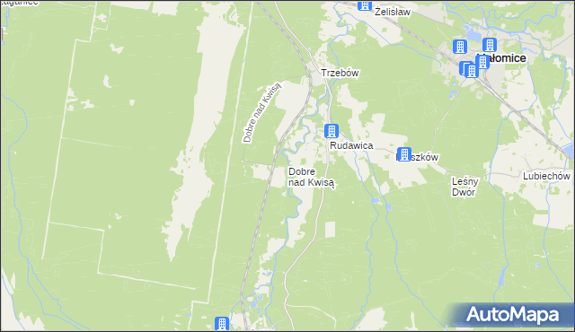 mapa Dobre nad Kwisą, Dobre nad Kwisą na mapie Targeo