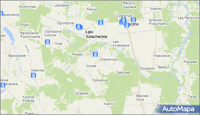mapa Dobreniczki, Dobreniczki na mapie Targeo