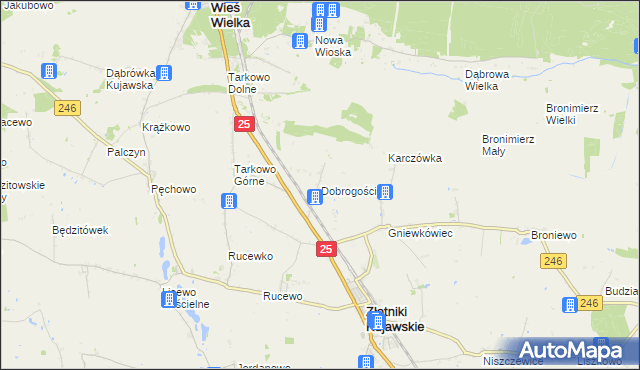 mapa Dobrogościce, Dobrogościce na mapie Targeo