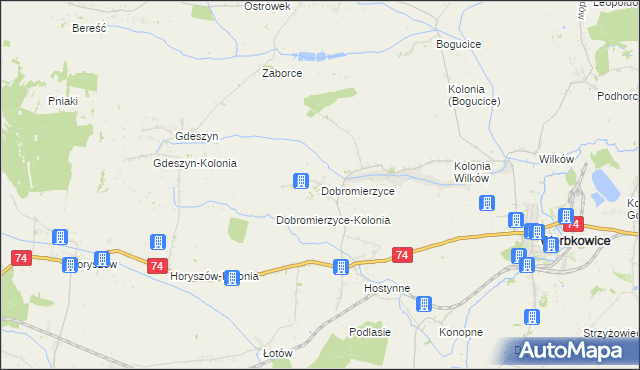 mapa Dobromierzyce, Dobromierzyce na mapie Targeo
