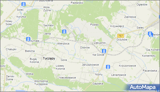 mapa Dobrów gmina Tuczępy, Dobrów gmina Tuczępy na mapie Targeo
