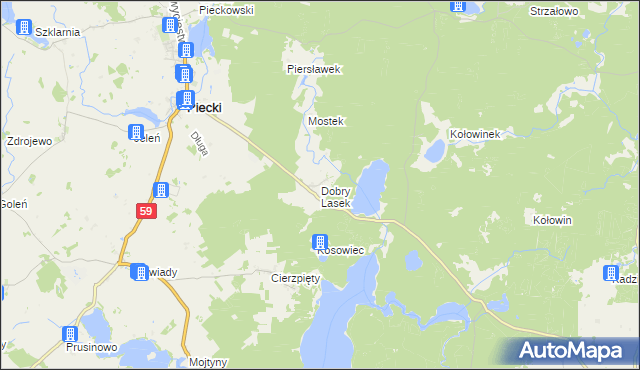 mapa Dobry Lasek, Dobry Lasek na mapie Targeo