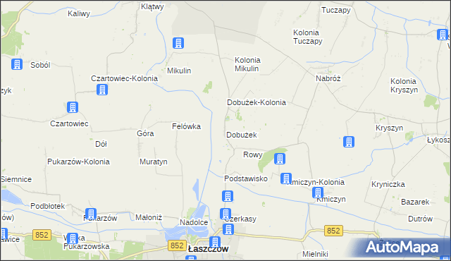 mapa Dobużek, Dobużek na mapie Targeo