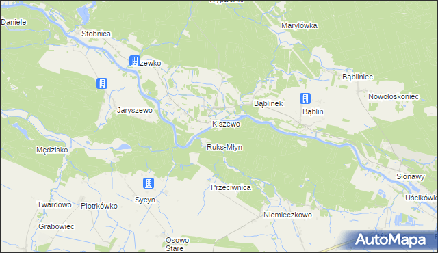 mapa Dołęga gmina Oborniki, Dołęga gmina Oborniki na mapie Targeo