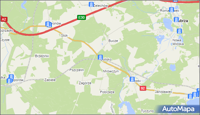 mapa Dolisko, Dolisko na mapie Targeo