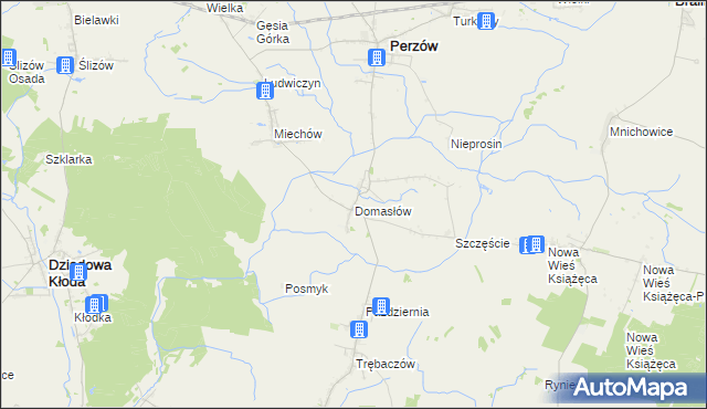 mapa Domasłów, Domasłów na mapie Targeo
