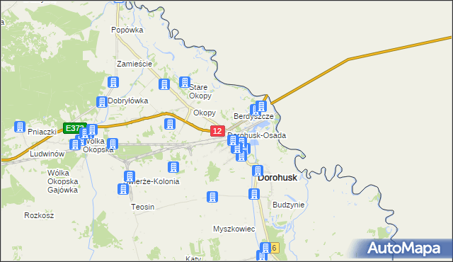 mapa Dorohusk-Osada, Dorohusk-Osada na mapie Targeo