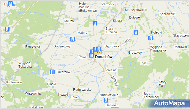 mapa Doruchów, Doruchów na mapie Targeo