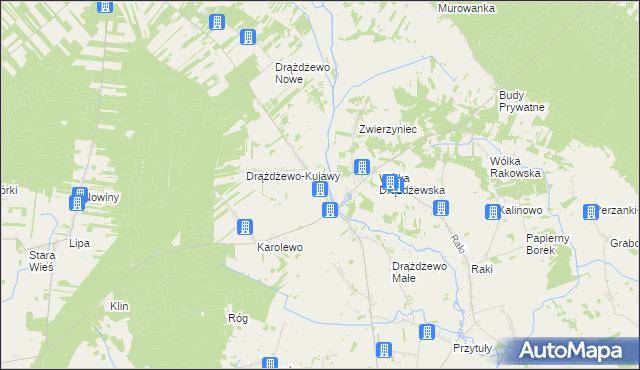 mapa Drążdżewo, Drążdżewo na mapie Targeo