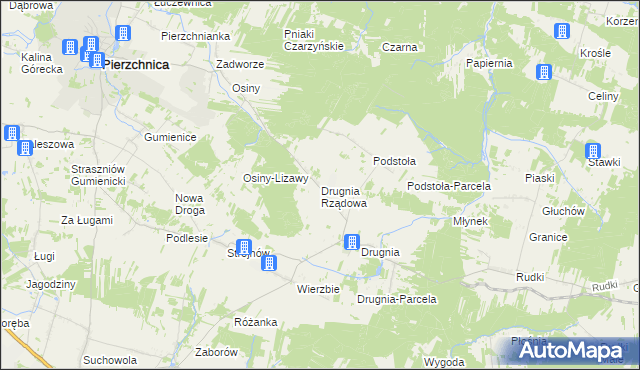 mapa Drugnia Rządowa, Drugnia Rządowa na mapie Targeo
