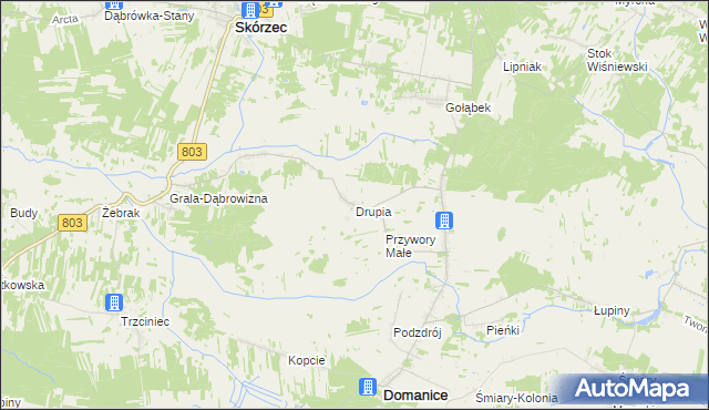 mapa Drupia, Drupia na mapie Targeo