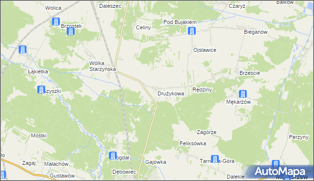 mapa Drużykowa, Drużykowa na mapie Targeo