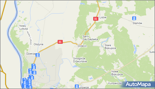 mapa Drzecin, Drzecin na mapie Targeo