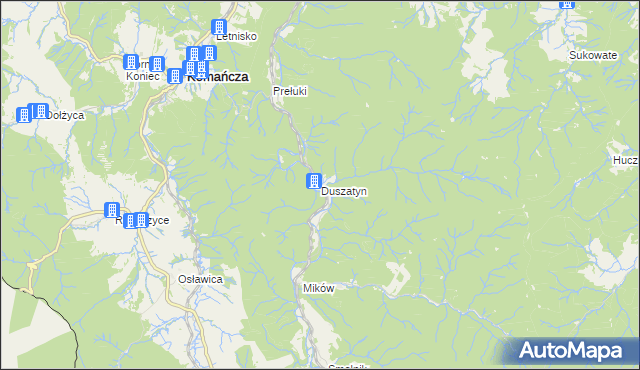 mapa Duszatyn, Duszatyn na mapie Targeo