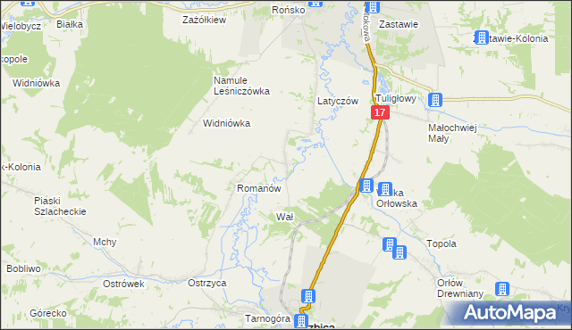 mapa Dworzyska gmina Izbica, Dworzyska gmina Izbica na mapie Targeo