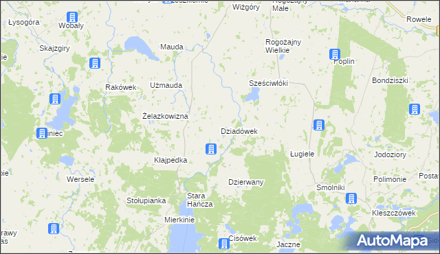 mapa Dziadówek, Dziadówek na mapie Targeo