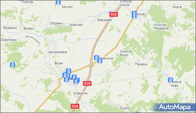 mapa Dziecinne, Dziecinne na mapie Targeo