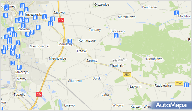 mapa Dziennice, Dziennice na mapie Targeo