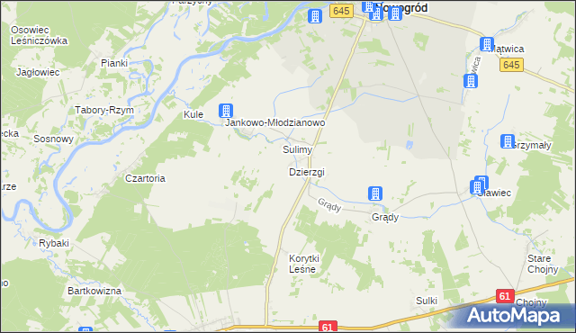 mapa Dzierzgi, Dzierzgi na mapie Targeo