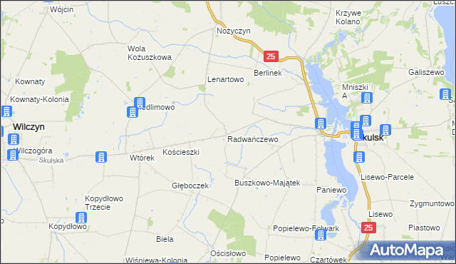 mapa Dzierżysław gmina Skulsk, Dzierżysław gmina Skulsk na mapie Targeo