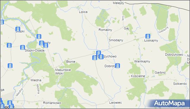 mapa Dzietrzychowo, Dzietrzychowo na mapie Targeo