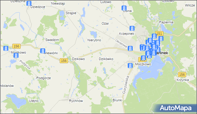 mapa Dzikówko, Dzikówko na mapie Targeo