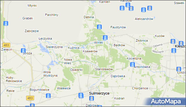 mapa Eligiów, Eligiów na mapie Targeo