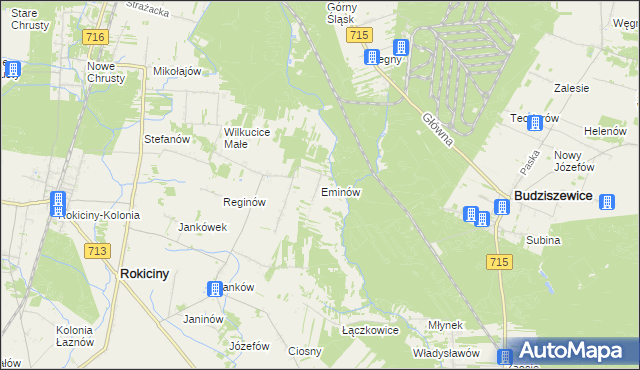 mapa Eminów, Eminów na mapie Targeo