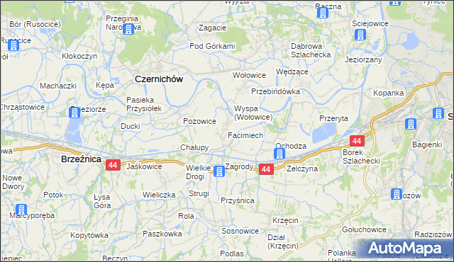 mapa Facimiech, Facimiech na mapie Targeo