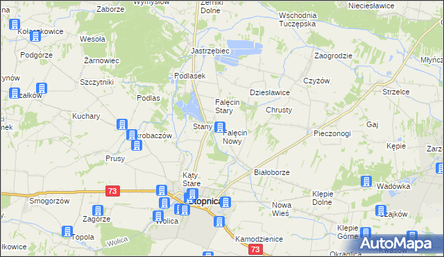 mapa Falęcin Nowy, Falęcin Nowy na mapie Targeo