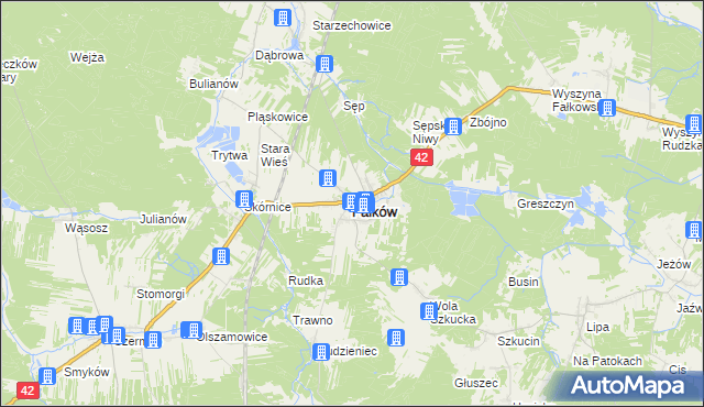 mapa Fałków, Fałków na mapie Targeo