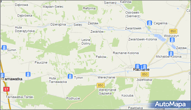mapa Falków, Falków na mapie Targeo