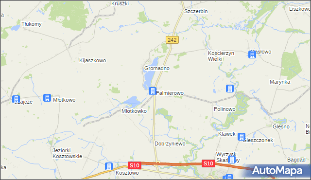 mapa Falmierowo, Falmierowo na mapie Targeo