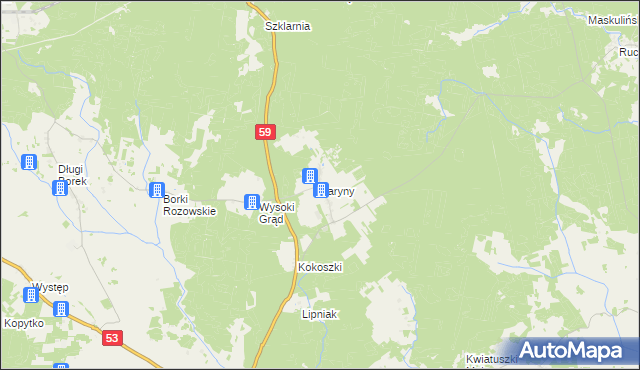 mapa Faryny, Faryny na mapie Targeo